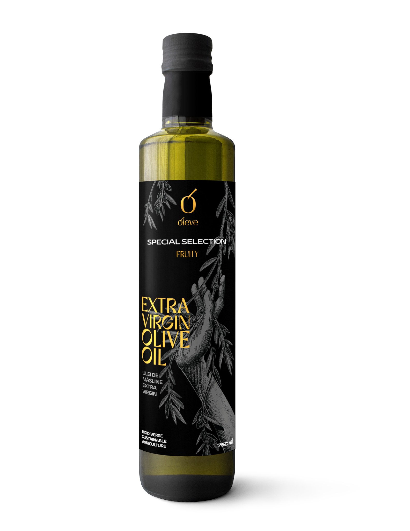 A bottle of Ol-eve Special Selection, the black label